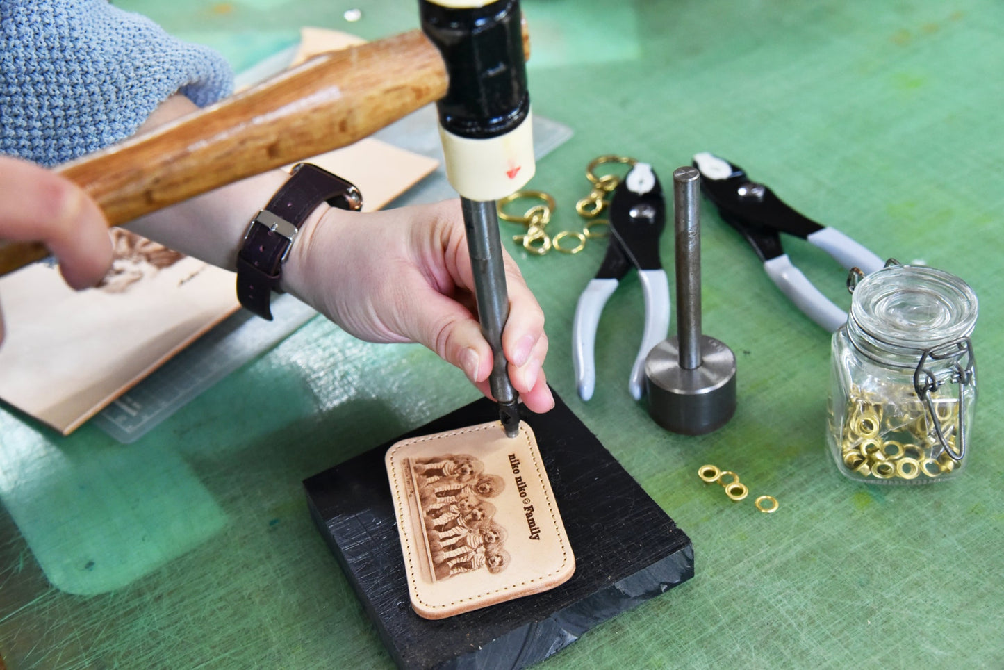 八幡帆布鞄｜革と高島帆布の2wayリュック Lサイズ【ネイビー】